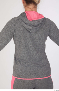 Mia Brown casual dressed grey hoodie sports upper body 0005.jpg